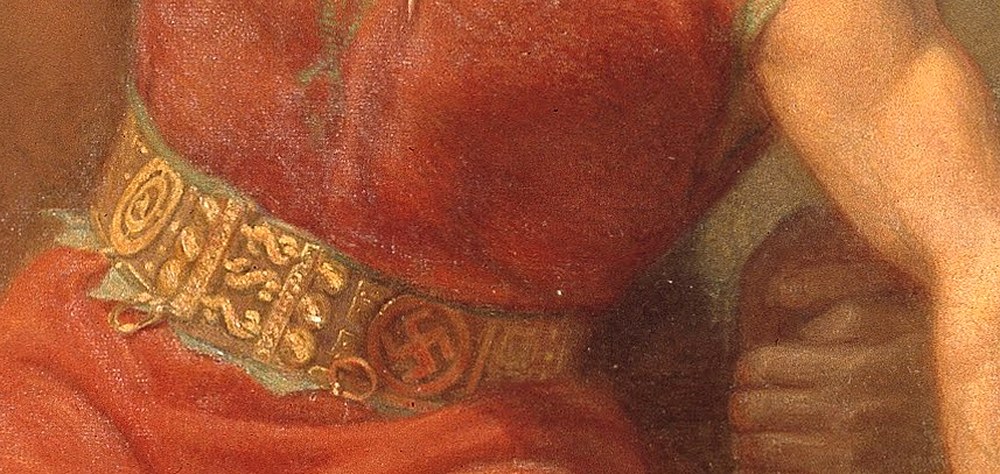 Detail: Swastika auf Thors Kraftgürtel Megingjörd