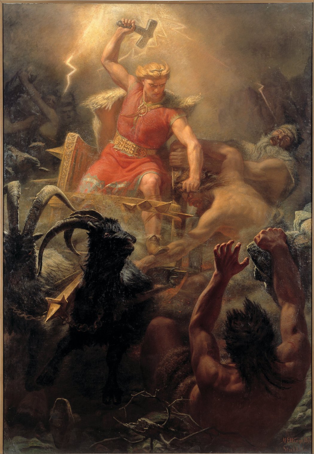 Mårten Eskil Winge, Thors Kampf mit den Riesen (1872)