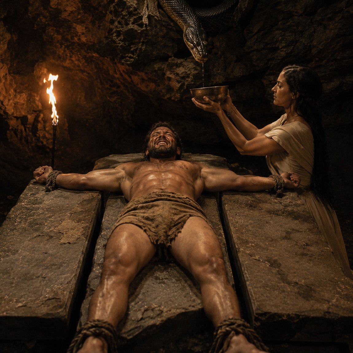 Lokis Bestrafung in der Höhle