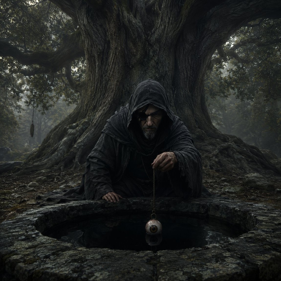 Odin opfert sein Auge am Mimirbrunnen
