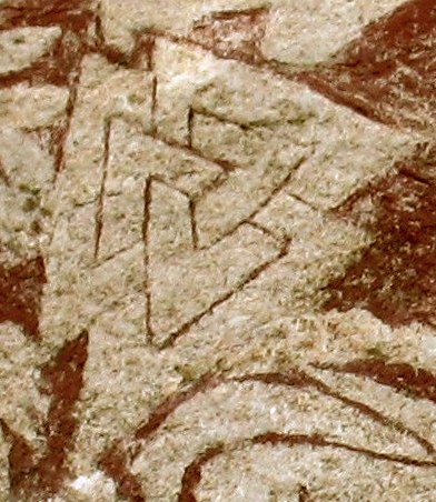 Der Valknut auf dem Stora-Hammars-I-Bildstein, Gotland